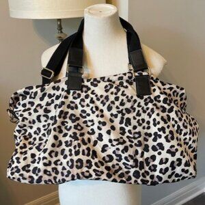 Chico's leopard duffel bag